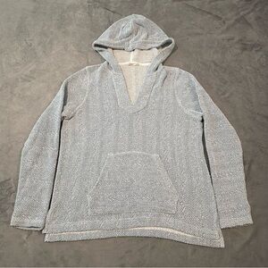 Faherty Hoodie Womens Medium Gray Whitewater Sweater Beach Terry Organic Cotton